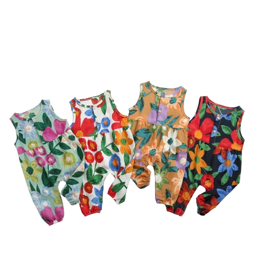 The Phoebe - Baby Girl Sleeveless Flower Print