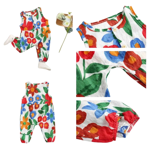 The Phoebe - Baby Girl Sleeveless Flower Print