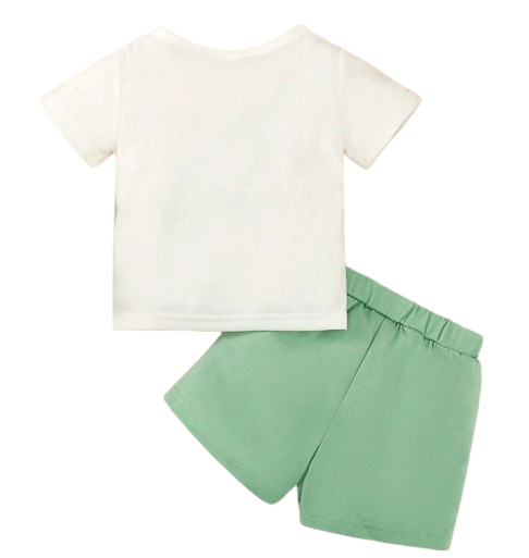 The Dallas - Infant Baby Boy Cartoon Dinosaur Top Shorts Cute Casual Outfit Set