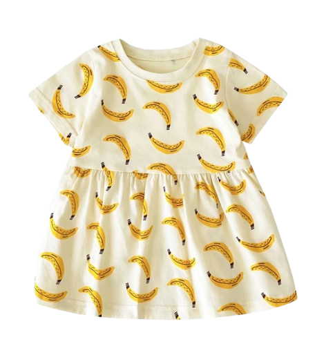 The Merry - Baby Girl Cotton Short Sleeve Dress Cute Summer Casual Outfit for Toddlers