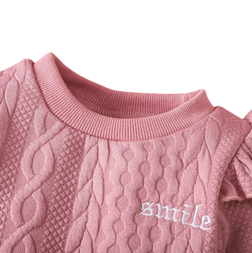The Brianna - Baby Girl Solid Colour Sweatshirt Tops + Pants + Headband