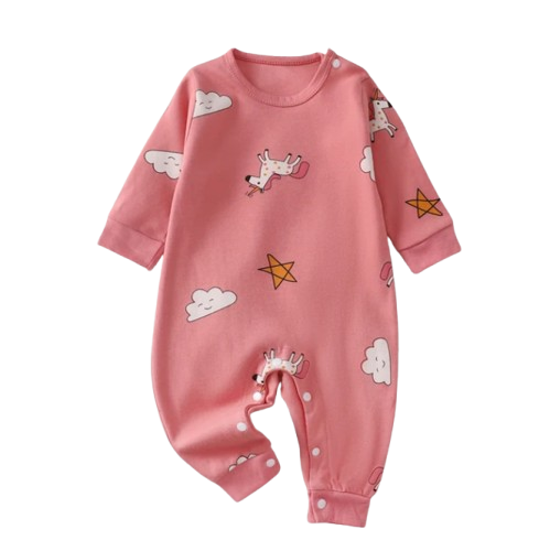 The Axel - Newborn Baby 100% Cotton Romper Long Sleeve Soft Spring Autumn Outfit