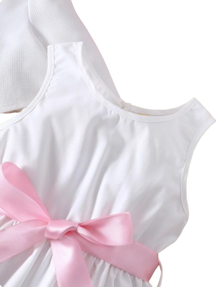 The Addison - Baby Girl Two Piece Sweet Flower Dress + Cardigan Small Coat