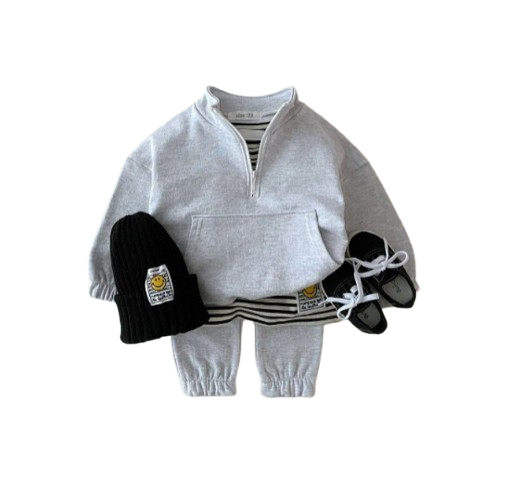 The Hannah - Baby Kids 2PC Cotton Sweatshirt & Pants Set Toddler Girl Boy Spring Autumn Outfit