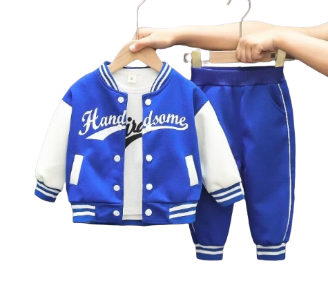 The Koen - Baby Boy 3pcs Set Baseball Coat + T-Shirt + Pants