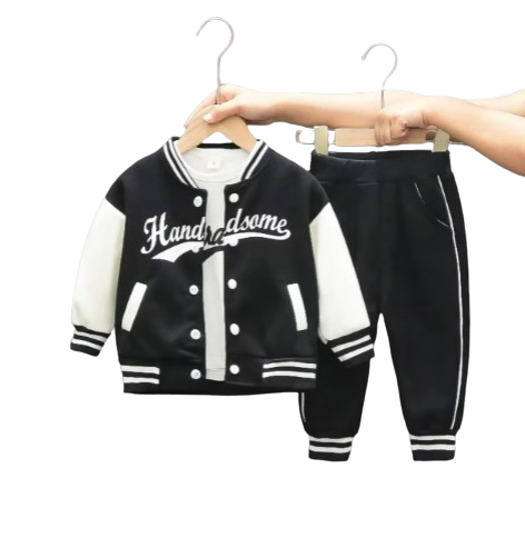 The Koen - Baby Boy 3pcs Set Baseball Coat + T-Shirt + Pants