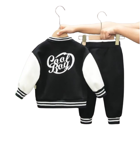 The Koen - Baby Boy 3pcs Set Baseball Coat + T-Shirt + Pants