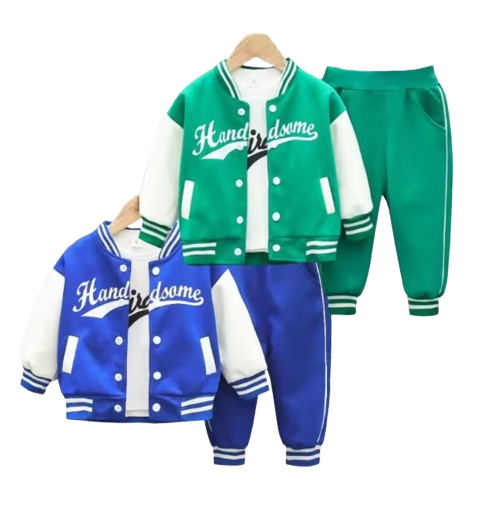 The Koen - Baby Boy 3pcs Set Baseball Coat + T-Shirt + Pants