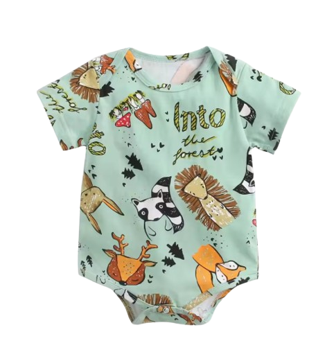 The George - Baby Unisex Short Sleeve Cute Cartoon Romper