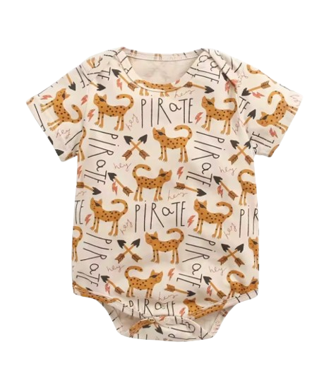 The George - Baby Unisex Short Sleeve Cute Cartoon Romper