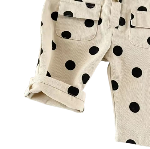 The Everleigh - Baby Girl Onepiece Round Dot Sleeveless Rompers