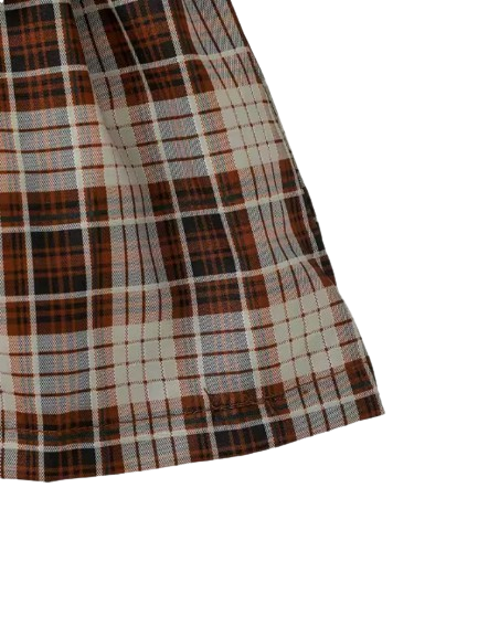 The Ember - Baby Girl Long Sleeve With Bow Plaid Fashion Cute Dress