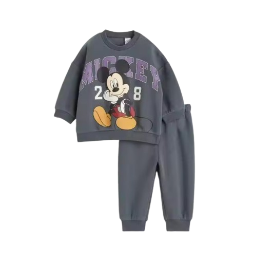 The Rory - Baby Unisex Mickey Long Sleeve Cotton Sweat Shirt + Pants