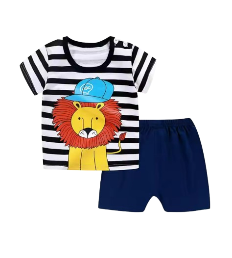 The Ismael - Baby Unisex Cartoon Design T-Shirt + Shorts