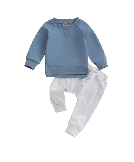 The Kash - Baby Unisex Long Sleeve Crewneck Pullover Sweatshirt Top + Jogger Pants