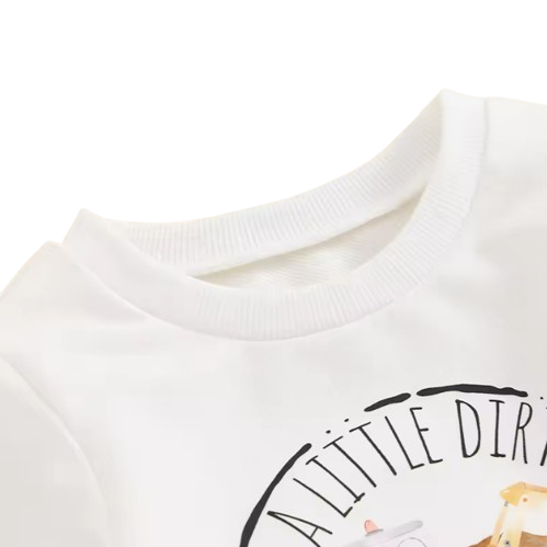 The Tristan - Baby Boy Tractor Print Long Sleeve Sweatshirt and Long Pants