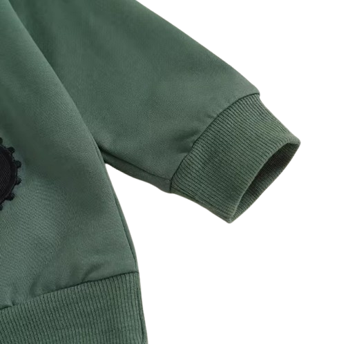 The Bryce - Baby Boy "This Is How I Roll" Tractor Print Long Sleeve Sweatshirt + Elastic Waist Pants