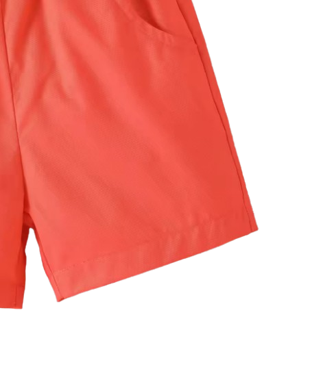 The Casey - Baby Boy Plant Print Casual Tops + Solid Colour Shorts