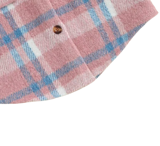 The Jalen - Baby Unisex Pink Lapel Long Sleeve Plaid Print Flannel Jacket Shirt