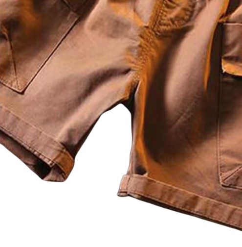 The Cillian - Baby Boy Korean Version Fashion Stripe Collar Tops and Brown Shorts