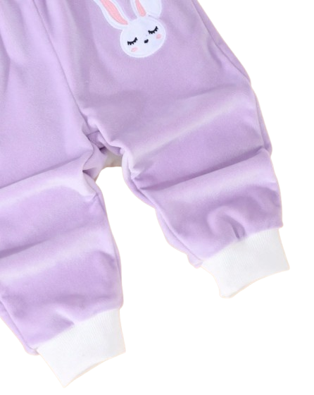 The Emerie - Baby Girl Warm Rabbit Embroidery Jacket + Vest & Pants 3‑Pcs Winter Set