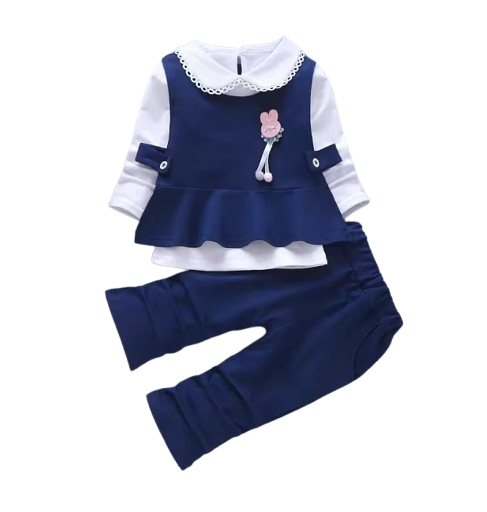 The Mavis - Baby Girls' Autumn 3‑Piece Outfit Set 2024 New Fashion Clothing for Kids