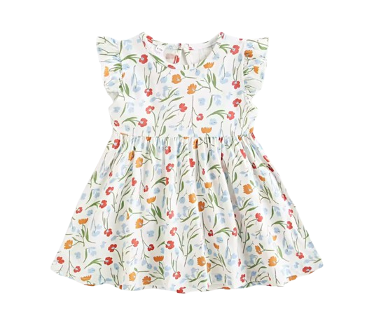 The Della - Baby Girls Summer Floral Dress Cotton Kids Clothing Cute Fashion Outfit