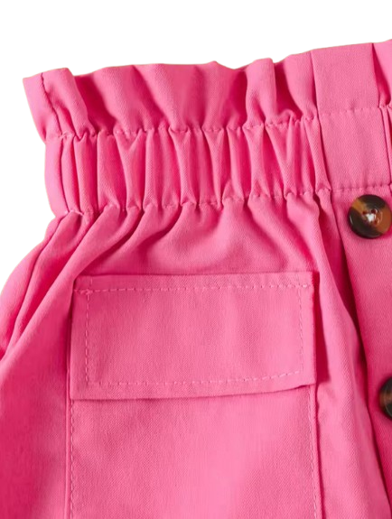 The Halle - Baby Girl 2PCS 3D Flower Ruffle Sleeve Top Pink Skirt Summer Outfit