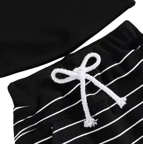 The Anthony - Baby Boy Casual Sleeveless Pocket Tank Tops + Striped Pocket Shorts