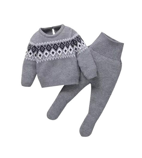 The Matthew - Newborn Baby Knit Sweater and Leggings Set Warm Autumn Winter Wear