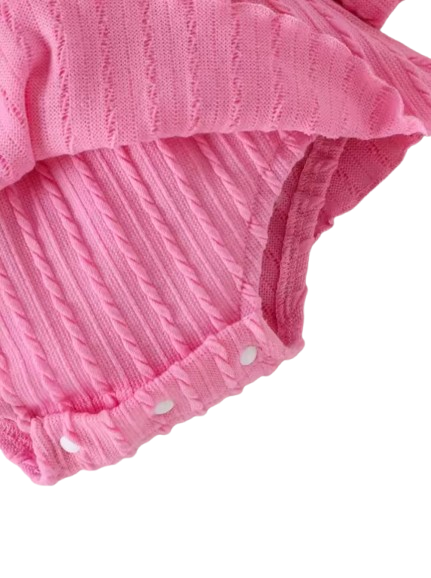 The Amiyah - Baby Girl 3PCS Bow Romper Dress Headband & Socks Long Sleeve Outfit