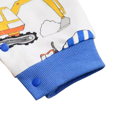 The Kenzo - Baby Engineering Vehicle Print Romper Long Sleeve Cotton Outfit Unisex