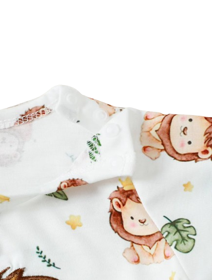 The Wilson - Newborn Baby Boy Lion Print Hoodie Shorts Hat Set Casual Outfit 3PCS