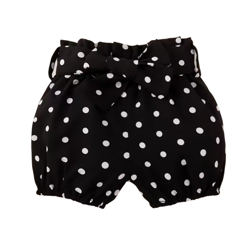 The Azariah - Baby Girl 3PCS Rabbit T-Shirt Polka Dot Shorts & Headband Outfit