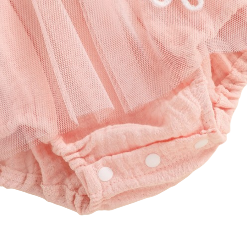 The Myra - Baby Girl Embroidered Romper Dress & Bow Headband Summer Outfit