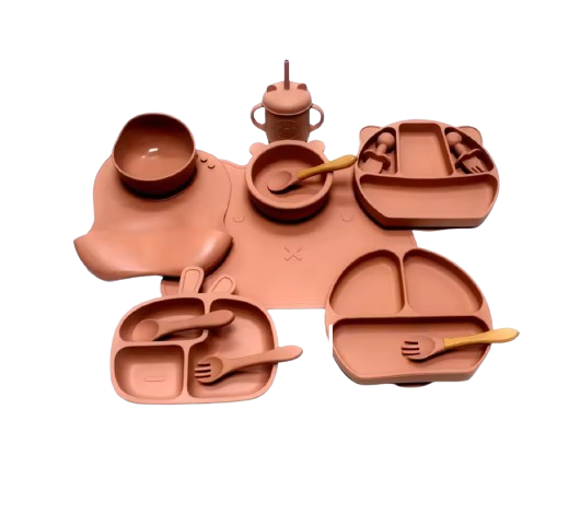 The Blake - Baby Silicone Feeding Set Suction Bowl Spoon & Fork Weaning Tableware