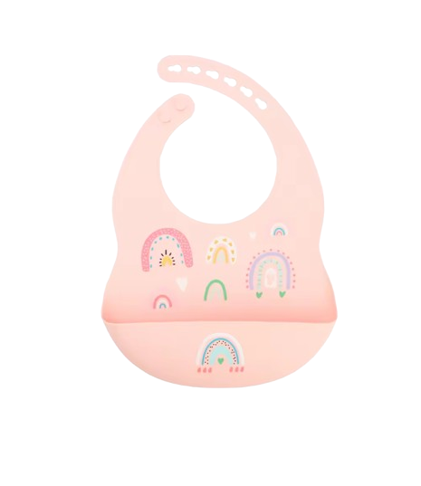 The Vesper - Baby Silicone Bib Waterproof Adjustable Cartoon Feeding Bib with Food Catcher 1PC