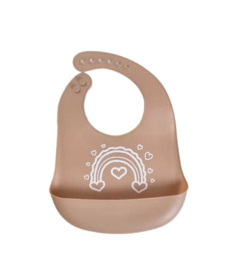 The Jackie - Baby Silicone Bib Waterproof Adjustable Feeding Bib Soft Food Catcher for Newborns