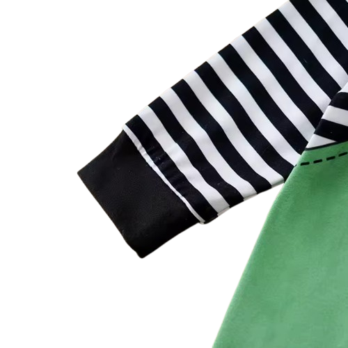 The Shawn - Baby Zebra Stripe Suspender Romper Set Long Sleeve Spring Autumn Outfit
