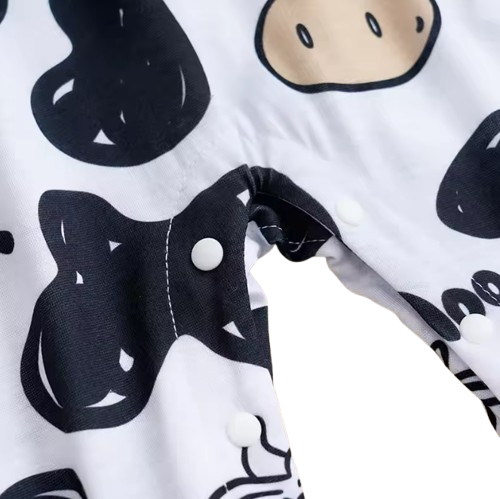 The Tomas - Unisex Baby Cow Print Long Sleeve Bodysuit Spring Autumn One Piece Outfit