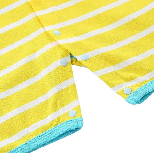 The Evander - Unisex Baby Striped Short Sleeve Romper Lightweight Summer One Piece Outfit for Newborns