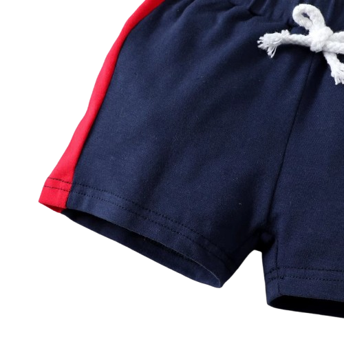 The Trace - Baby Boy Summer 2-Piece Letter Print Bodysuit and Shorts Set