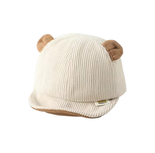 The Boden - Baby Corduroy Bear Ear Hat, Adjustable Unisex Cap