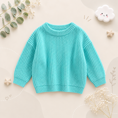 The Penny - Baby Unisex Knitted Sweater, Long Sleeve Autumn Winter Pullover