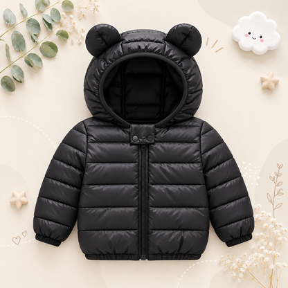 The Bruno - Baby Hooded Winter Jacket, Lightweight Warm Zipper Coat for Kids