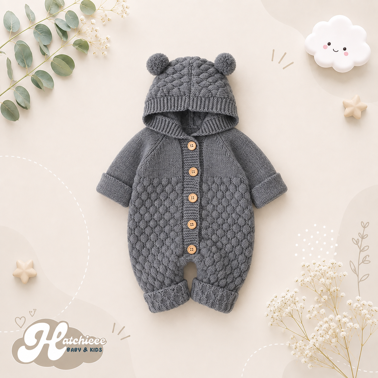 The Rowan - Baby Knitted Sweater Jumpsuits