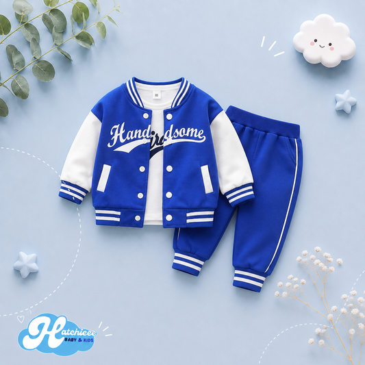 The Koen - Baby Boy  3pcs Set Baseball Coat + T-Shirt + Pants