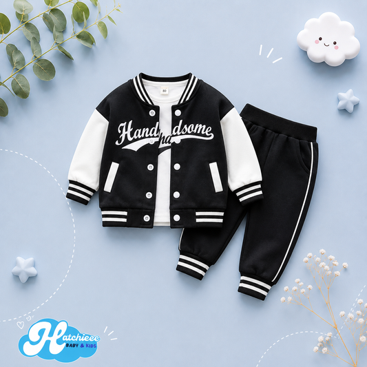 The Koen - Baby Boy  3pcs Set Baseball Coat + T-Shirt + Pants