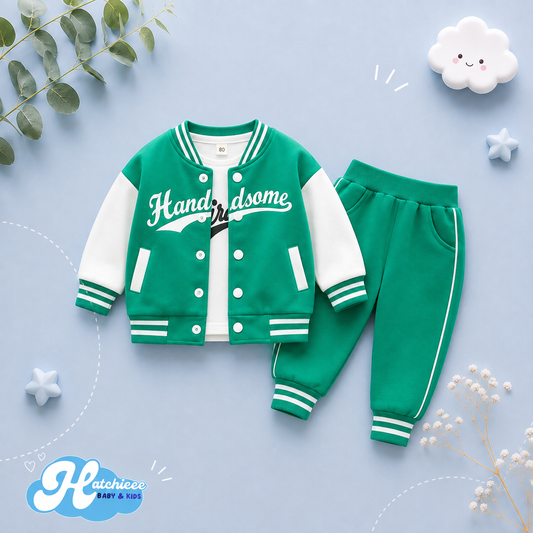 The Koen - Baby Boy  3pcs Set Baseball Coat + T-Shirt + Pants
