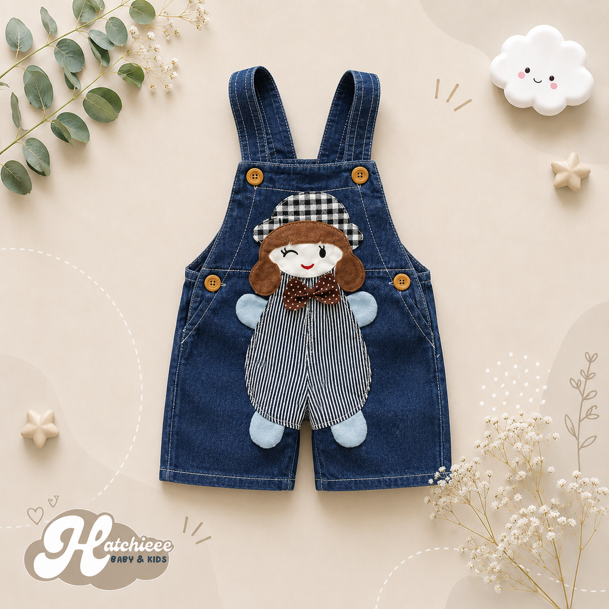 The Zara - Baby Unisex Boy & Girl Design Denim Jumper Overalls